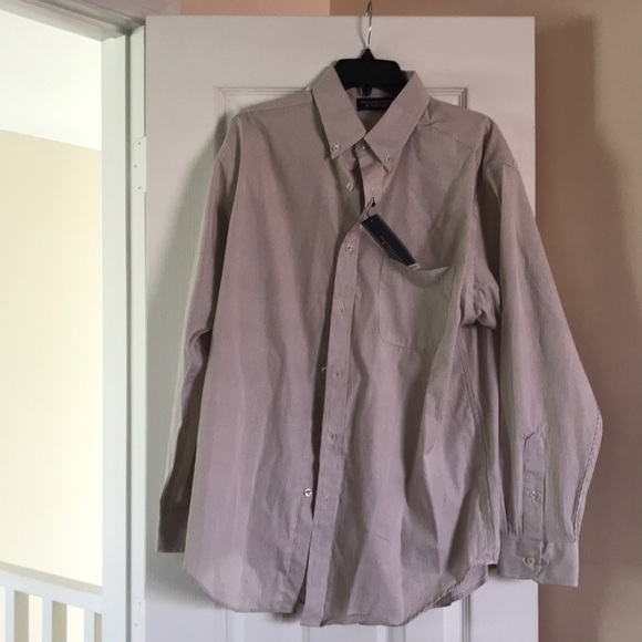 Men’s long sleeve pin striped shirt size l